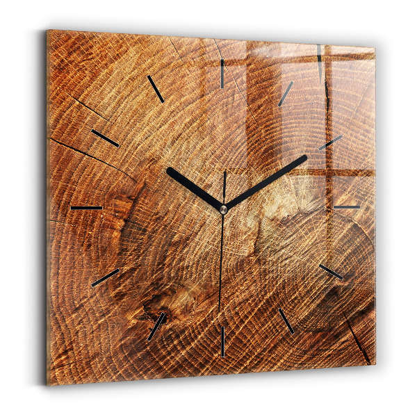 Orologio quadrato Vecchio ceppo d'albero