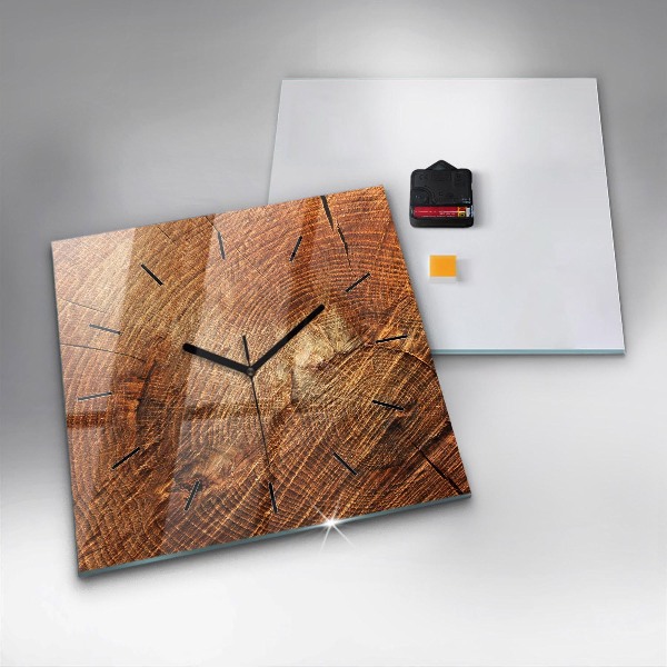 Orologio quadrato Vecchio ceppo d'albero