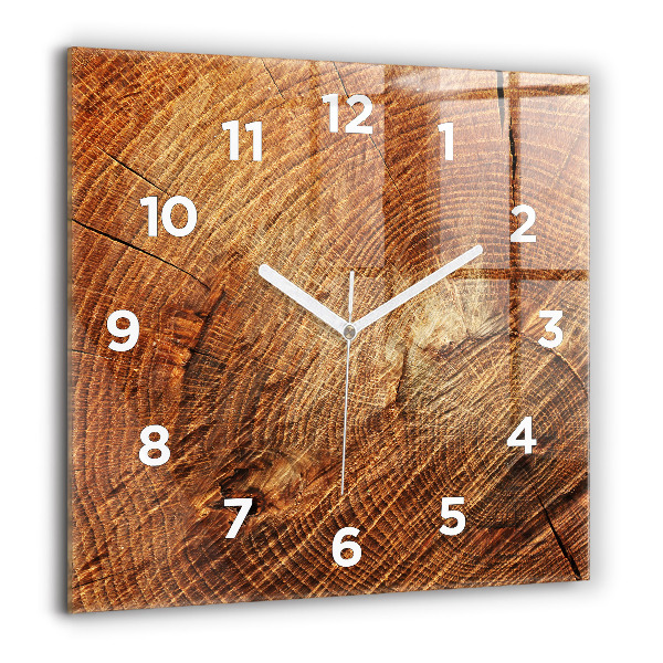 Orologio quadrato Vecchio ceppo d'albero