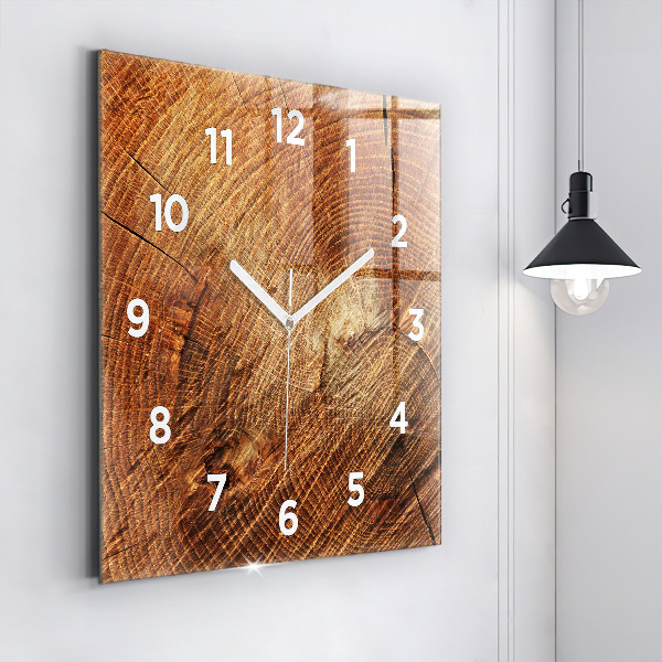Orologio quadrato Vecchio ceppo d'albero