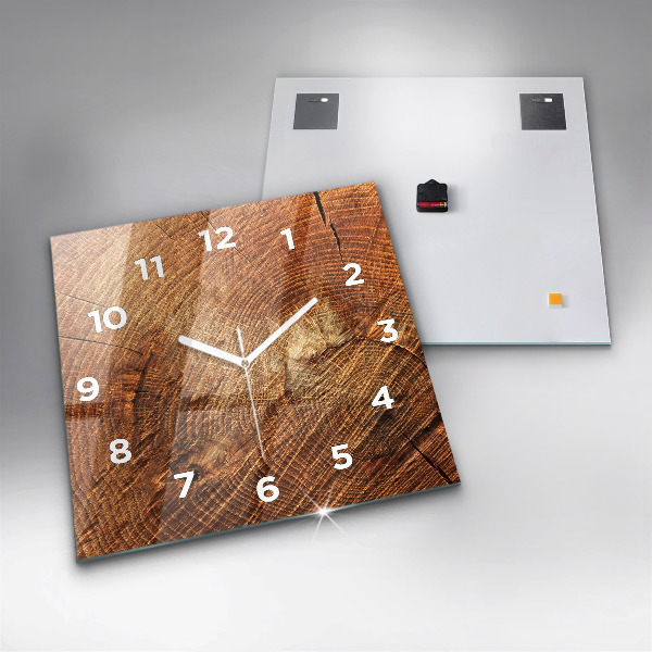 Orologio quadrato Vecchio ceppo d'albero