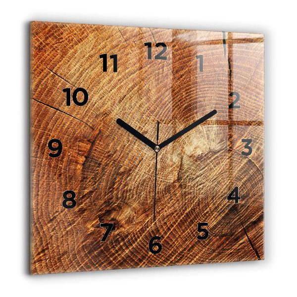Orologio quadrato Vecchio ceppo d'albero