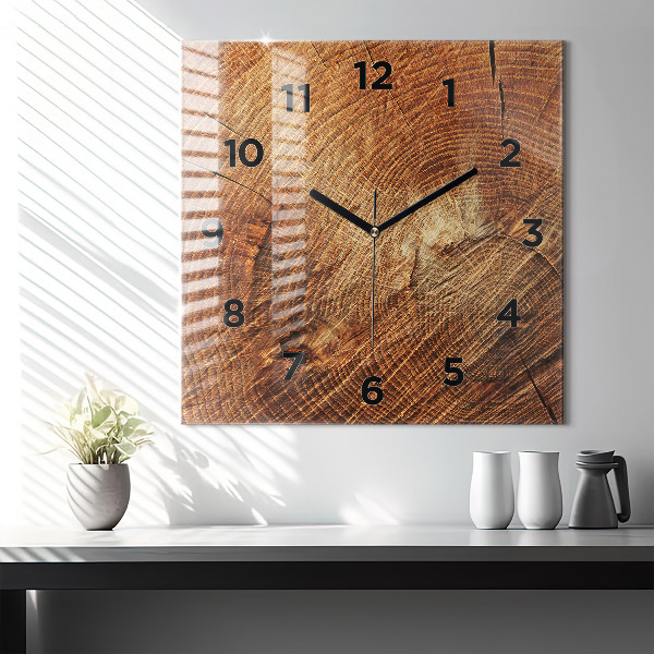 Orologio quadrato Vecchio ceppo d'albero