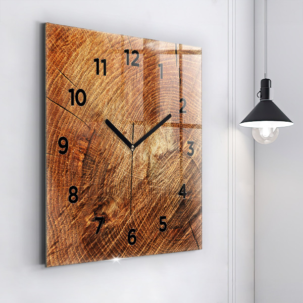 Orologio quadrato Vecchio ceppo d'albero