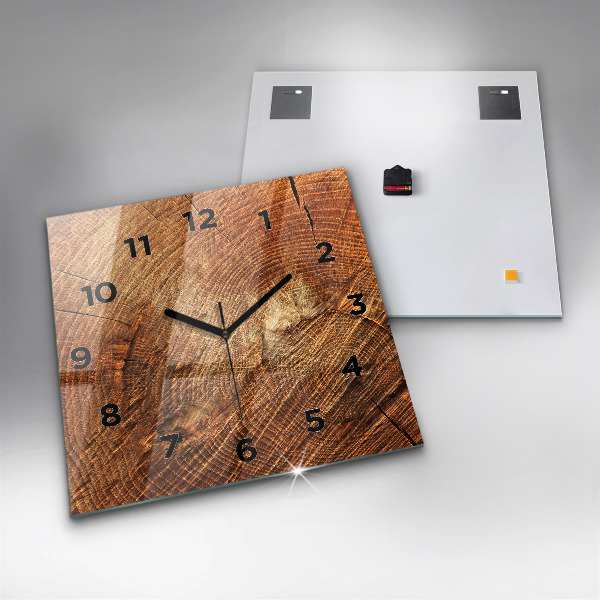 Orologio quadrato Vecchio ceppo d'albero
