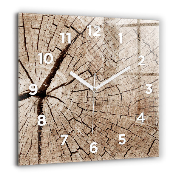 Orologio quadrato Vecchio ceppo di legno