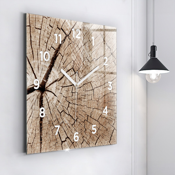 Orologio quadrato Vecchio ceppo di legno