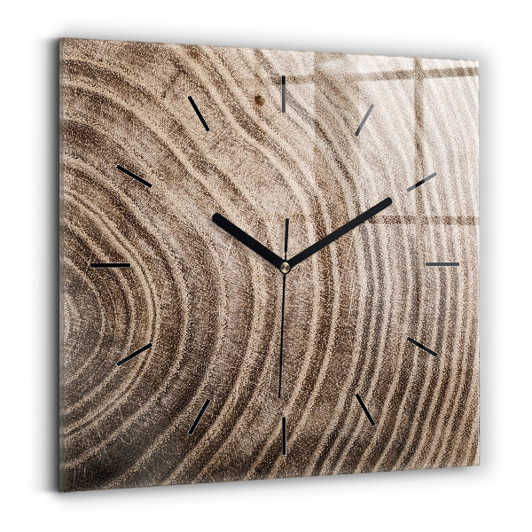 Orologio quadrato in vetro Tronco