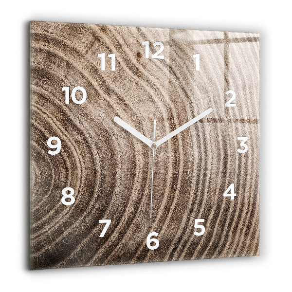 Orologio quadrato in vetro Tronco
