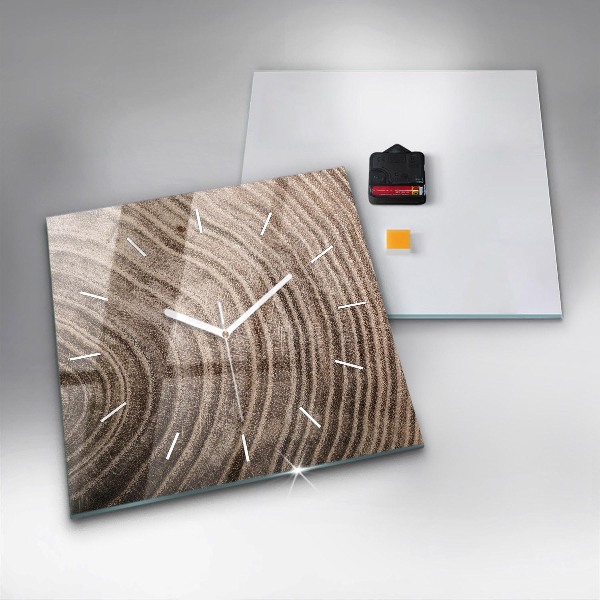 Orologio quadrato in vetro Tronco
