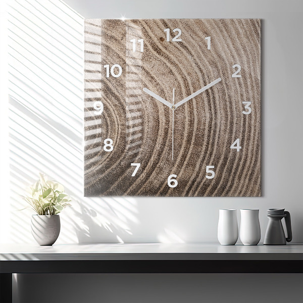 Orologio quadrato in vetro Tronco