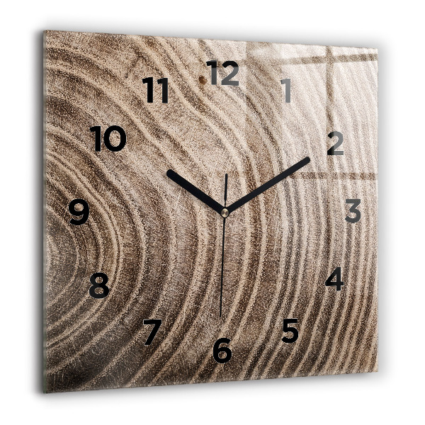 Orologio quadrato in vetro Tronco