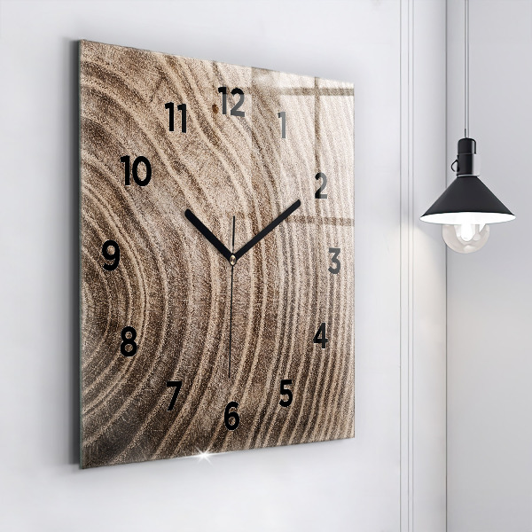 Orologio quadrato in vetro Tronco