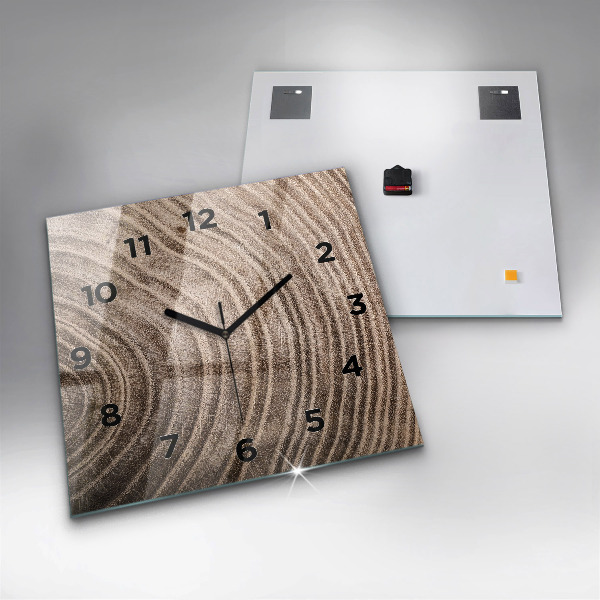 Orologio quadrato in vetro Tronco