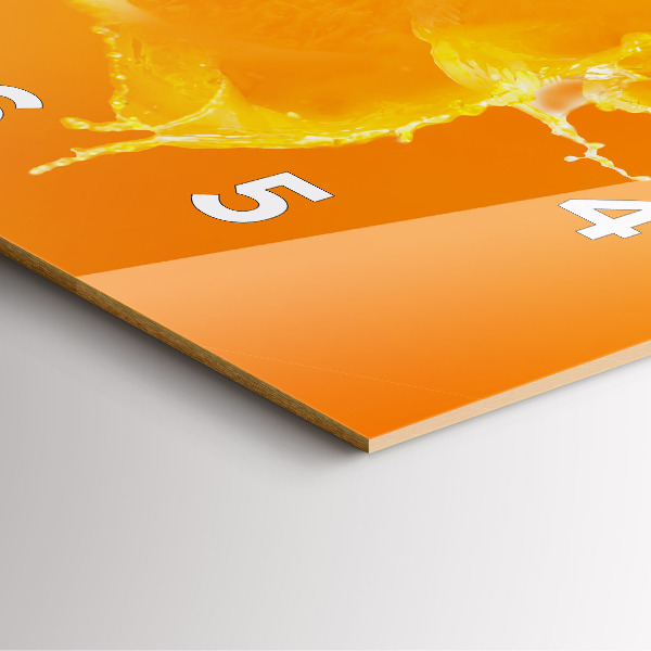 Orologio quadrato in vetro Arancia