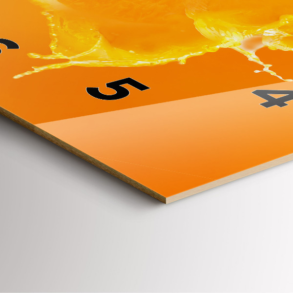 Orologio quadrato in vetro Arancia