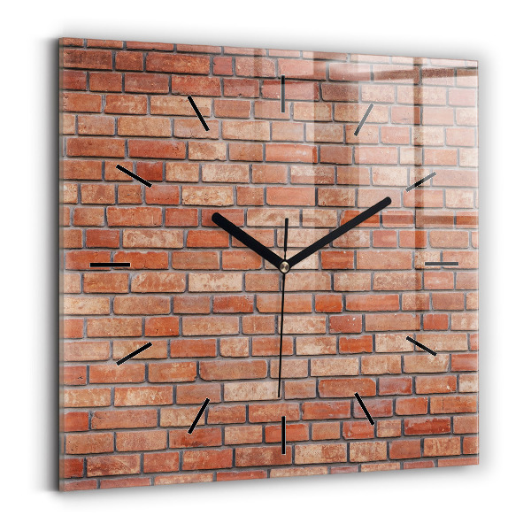 Orologio quadrato in vetro Muro di mattoni