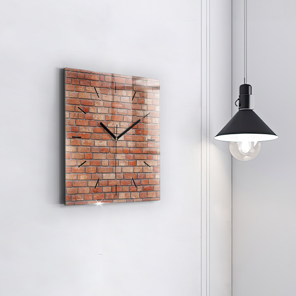 Orologio quadrato in vetro Muro di mattoni