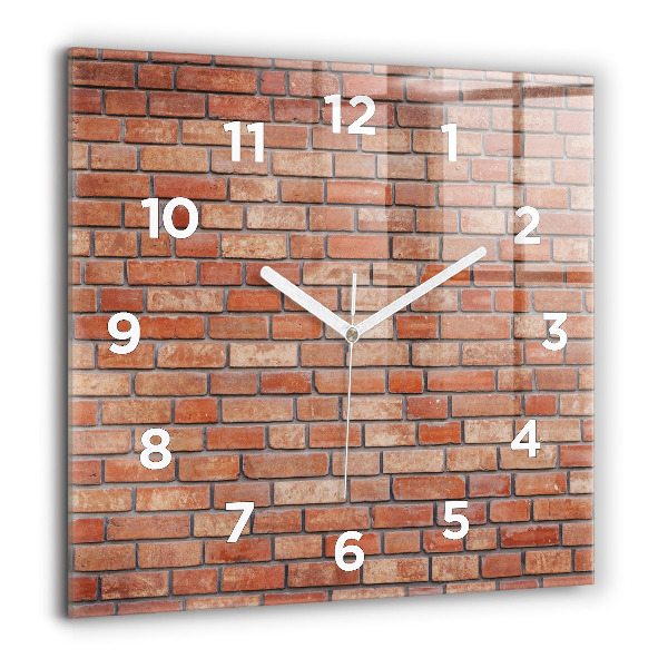 Orologio quadrato in vetro Muro di mattoni