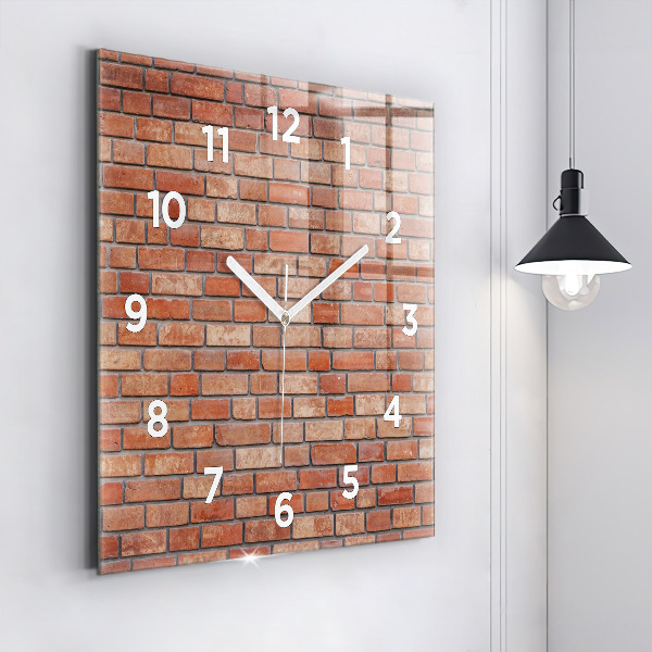 Orologio quadrato in vetro Muro di mattoni