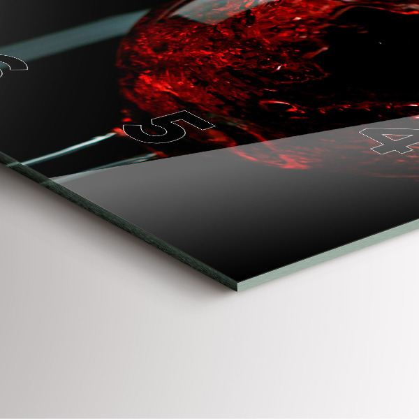 Orologio quadrato in vetro Una bottiglia di vino