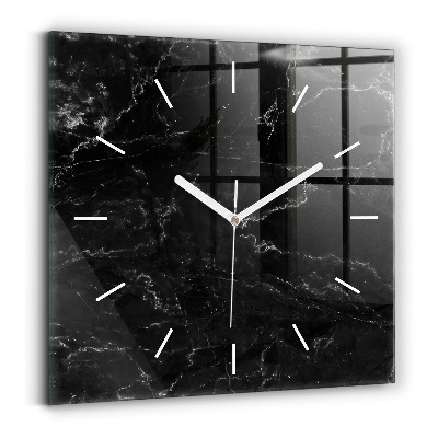 Orologio quadrato Marmo nero