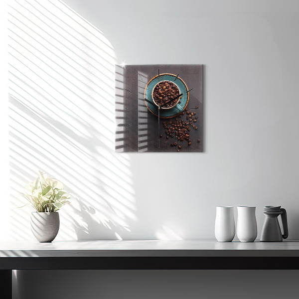Orologio quadrato Una tazza di caffè