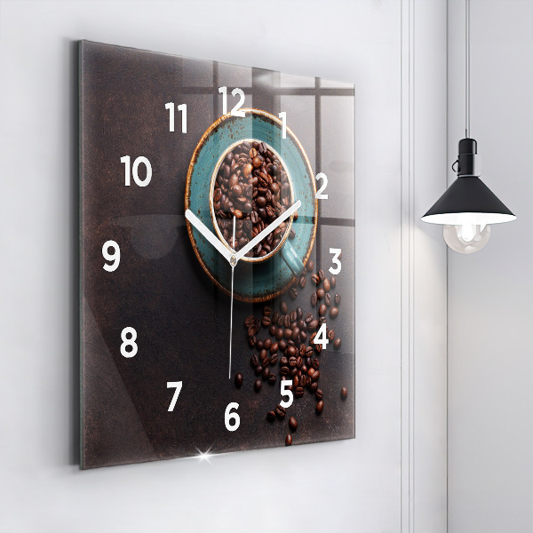 Orologio quadrato Una tazza di caffè