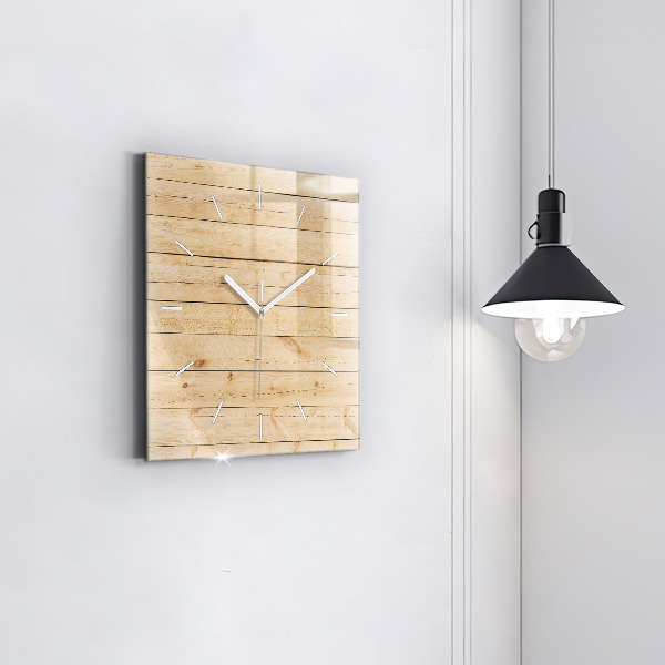 Orologio quadrato Tavole di legno
