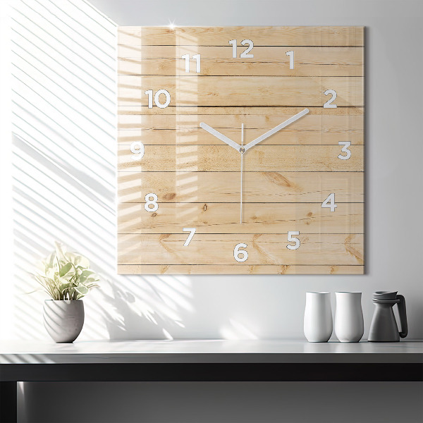 Orologio quadrato Tavole di legno