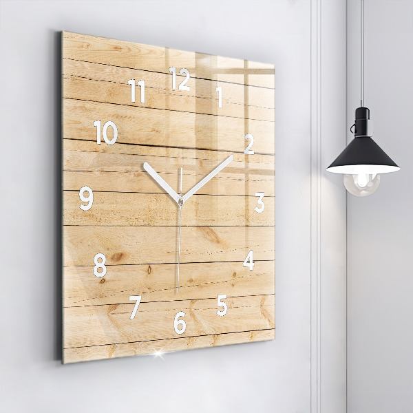 Orologio quadrato Tavole di legno