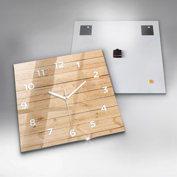 Orologio quadrato Tavole di legno