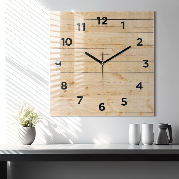 Orologio quadrato Tavole di legno
