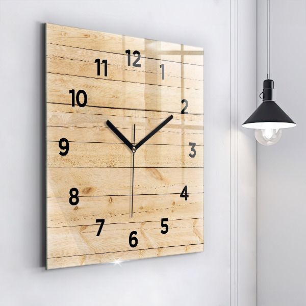 Orologio quadrato Tavole di legno
