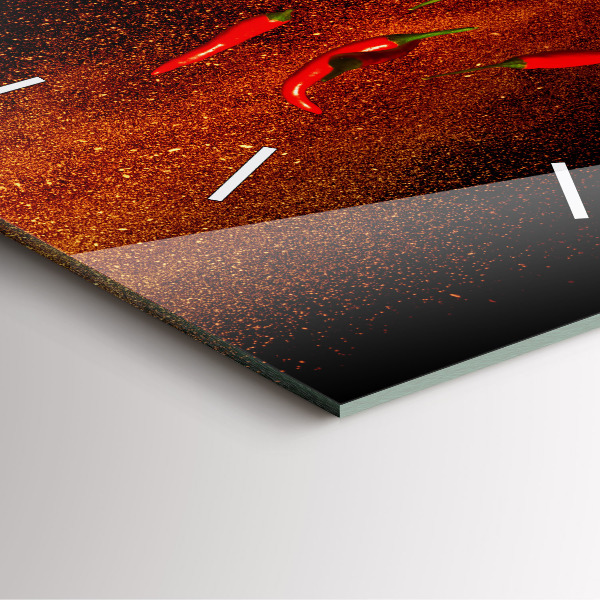 Orologio quadrato Peperoncini