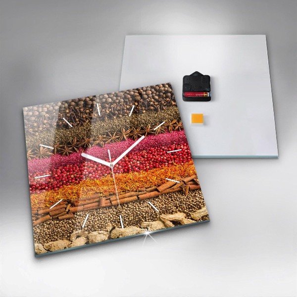 Orologio quadrato File di spezie