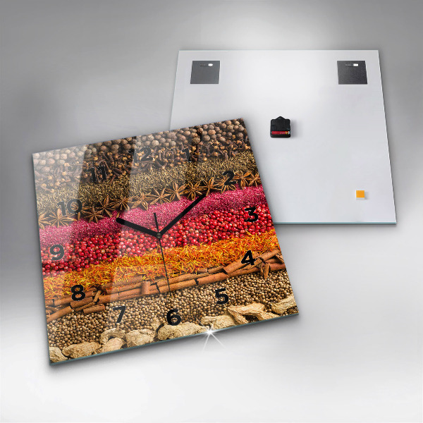 Orologio quadrato File di spezie