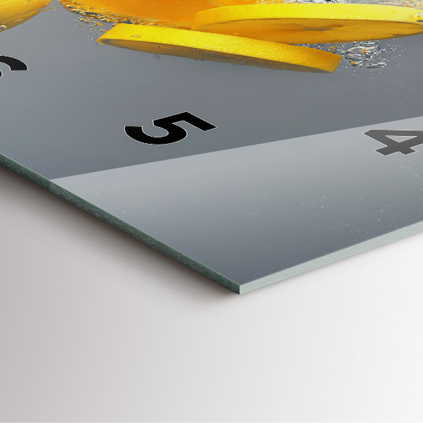 Orologio quadrato Agrumi in acqua