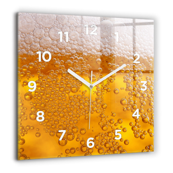 Orologio quadrato Birra con schiuma