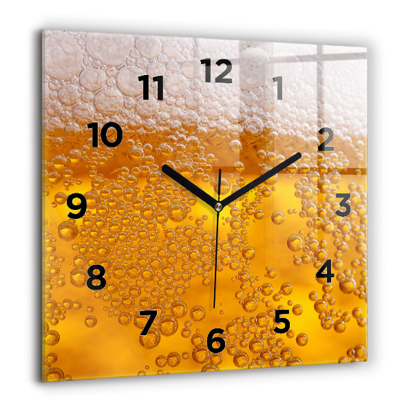 Orologio quadrato Birra con schiuma