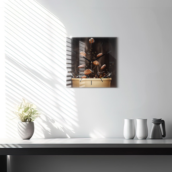 Orologio quadrato Caffè caldo