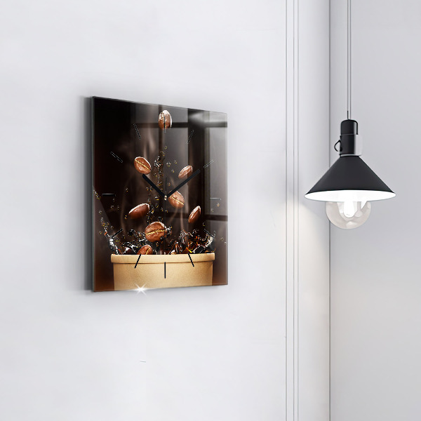 Orologio quadrato Caffè caldo