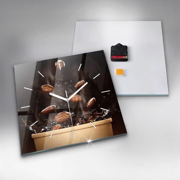 Orologio quadrato Caffè caldo