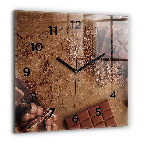 Orologio quadrato Barrette di cioccolato