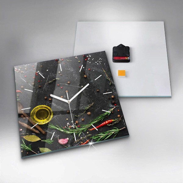 Orologio quadrato Spezie sul bancone