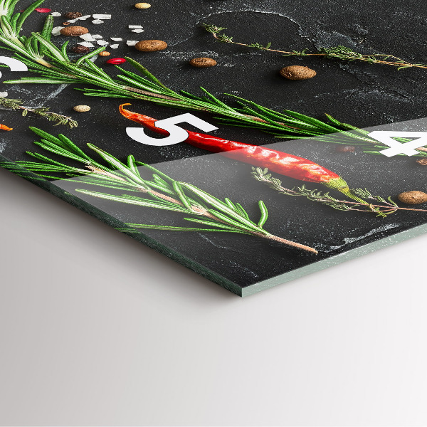 Orologio quadrato Spezie sul bancone