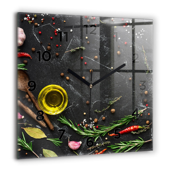 Orologio quadrato Spezie sul bancone