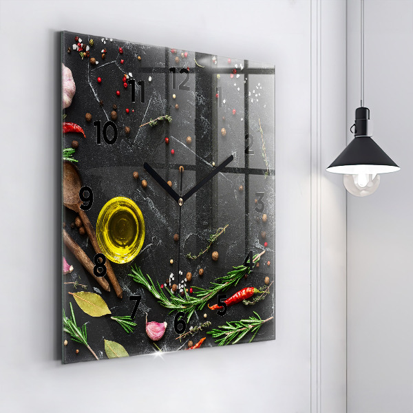 Orologio quadrato Spezie sul bancone