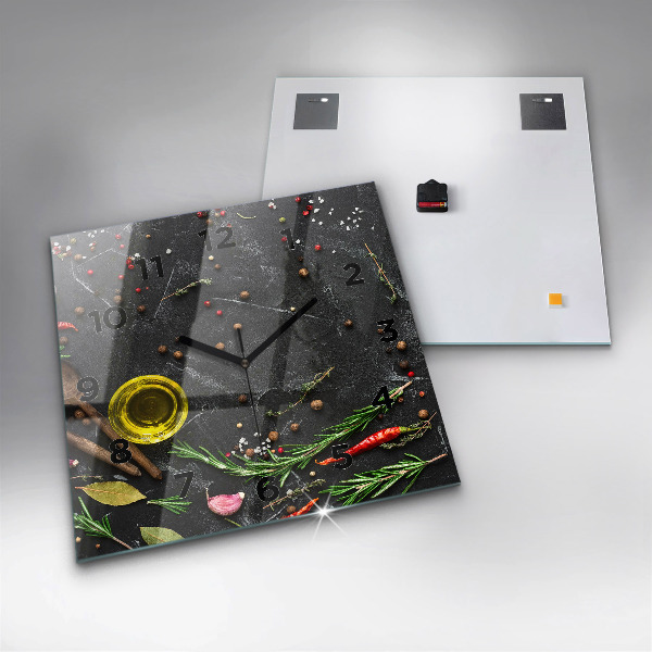 Orologio quadrato Spezie sul bancone