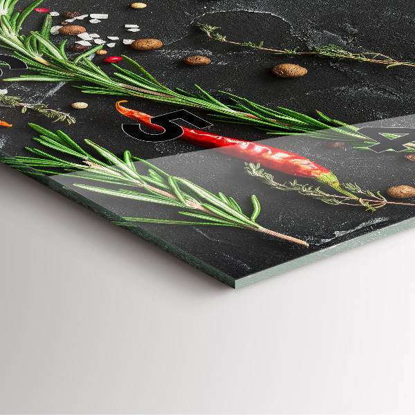 Orologio quadrato Spezie sul bancone